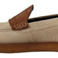 Dolce & Gabbana White Brown Fox Moccasins Loafers Shoes