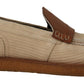Dolce & Gabbana White Brown Fox Moccasins Loafers Shoes