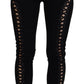 Dolce & Gabbana Black Viscose High Waist Cut Out Skinny Pants