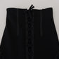 Dolce & Gabbana Black Viscose High Waist Cut Out Skinny Pants