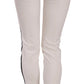 Dolce & Gabbana White Side Stripe Cropped Skinny Pants