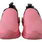 Dolce & Gabbana Pink Low Top Slip On Casual Sorrento Sneakers