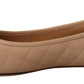 Salvatore Ferragamo Beige and Black Nappa Leather Ballet Flat Shoes