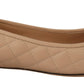 Salvatore Ferragamo Beige and Black Nappa Leather Ballet Flat Shoes