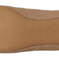 Salvatore Ferragamo Beige and Black Nappa Leather Ballet Flat Shoes