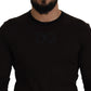 Dolce & Gabbana Brown Cotton Slim Crewneck Pullover Sweater