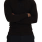 Dolce & Gabbana Brown Cotton Slim Crewneck Pullover Sweater
