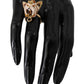 Dolce & Gabbana Gold Brass Resin Beige Dog Pet Ring