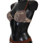 PINK MEMORIES Brown Lace Beachwear Two Piece Bikini Swimsuit