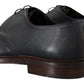 Dolce & Gabbana Blue Leather Derby Formal Shoes