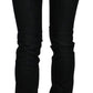 Costume National Black Mid Waist Skinny Denim Cotton Jeans