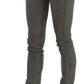 Costume National Gray Low Waist Skinny Denim Cotton Jeans