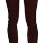 Costume National Dark Red Mid Waist Slim Fit Cotton Jeans