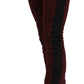 Costume National Dark Red Mid Waist Slim Fit Cotton Jeans