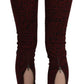 Costume National Dark Red Mid Waist Slim Fit Cotton Jeans