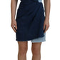Dolce & Gabbana Two Tone Blue Patchwork Denim Mini Dress