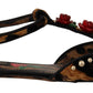 Dolce & Gabbana Brown Ballerina Embellished Leopard Print Shoes