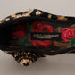 Dolce & Gabbana Brown Ballerina Embellished Leopard Print Shoes