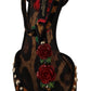 Dolce & Gabbana Brown Ballerina Embellished Leopard Print Shoes