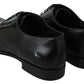 Dolce & Gabbana Derby Napoli Black Leather Dress Formal Shoes