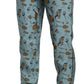 Dolce & Gabbana Blue Musical Instruments Print Tapered Pants