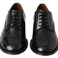 Dolce & Gabbana Black Leather Oxford Wingtip Formal Derby Shoes