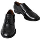 Dolce & Gabbana Black Leather Oxford Wingtip Formal Derby Shoes