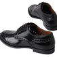 Dolce & Gabbana Black Leather Oxford Wingtip Formal Derby Shoes