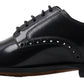 Dolce & Gabbana Black Leather Oxford Wingtip Formal Derby Shoes