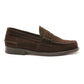 Saxone of Scotland Dark Brown Suede Leather Mens Loafers Shoes