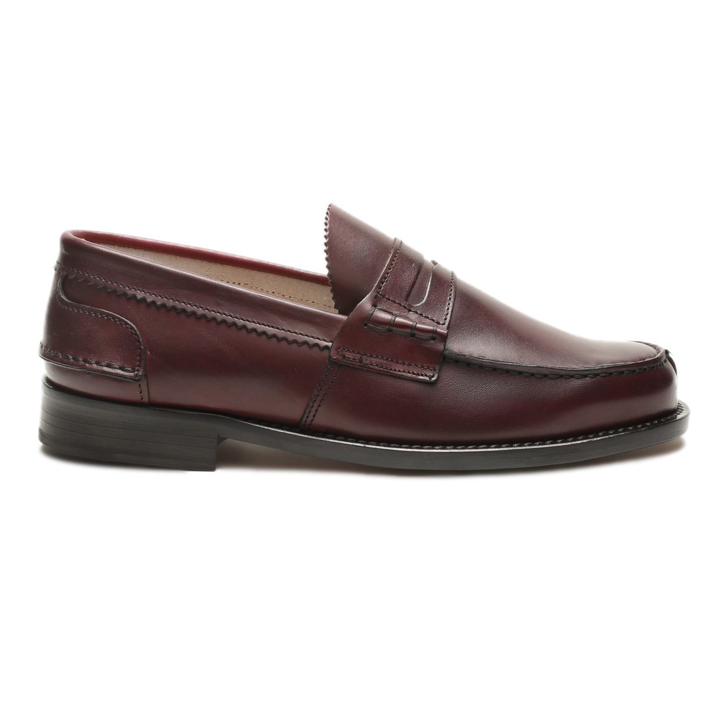 Saxone of Scotland Brown Calf Leather Mens Loafers Shoes