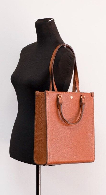 Tory Burch Blake Cortado 미디엄 페블 가죽 쇼핑 토트 핸드백