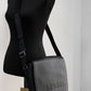 Burberry Bruno Small Black Embossed Branded Pebble Leather Messenger Handbag