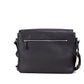 Burberry Bruno Small Black Embossed Branded Pebble Leather Messenger Handbag