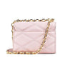 Michael Kors Serena Small Smooth Pink Vegan Leather Studded Flap Crossbody Bag