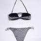 Philipp Plein Bandeau Bikini in Grey with Lurex Effect
