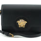 Versace Black Calf Leather Shoulder Bag