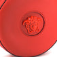 Versace Red Calf Leather Round Disc Shoulder Bag
