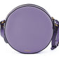 Versace Purple Calf Leather Round Disco Shoulder Bag