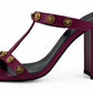 Versace Purple Calf Leather High Heel Sandals