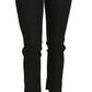 Dolce & Gabbana Black Dress Polka Dot Cropped Straight Pants