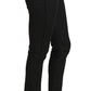 Dolce & Gabbana Black Dress Polka Dot Cropped Straight Pants