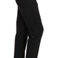 Dolce & Gabbana Black Lace Up Riding Cropped Trouser Pants