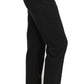 Dolce & Gabbana Black Lace Up Riding Cropped Trouser Pants