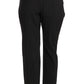 Dolce & Gabbana Black Lace Up Riding Cropped Trouser Pants