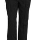 Dolce & Gabbana Black Pin Striped Dress Pants Cropped Straight Pant