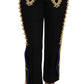 Dolce & Gabbana Military Embellished Pants Black Gold Dress Pant