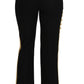 Dolce & Gabbana Military Embellished Pants Black Gold Dress Pant