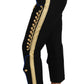Dolce & Gabbana Military Embellished Pants Black Gold Dress Pant