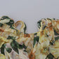 Dolce & Gabbana Yellow Floral Print Pleated Maxi Silk Dress